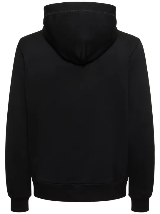 Dolce&amp;Gabbana   Logo plaque cotton jersey zip sweatshirt 