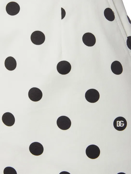 Dolce&amp;Gabbana   Polka dots logo drill shorts 