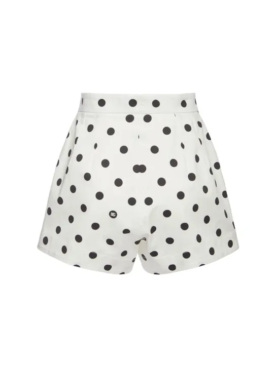 Dolce&amp;Gabbana   Polka dots logo drill shorts 