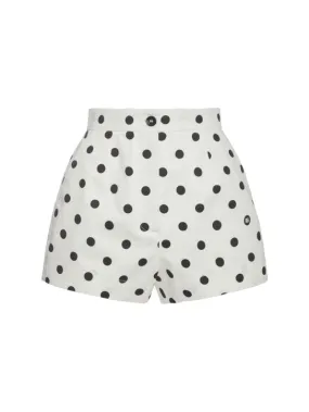 Dolce&amp;Gabbana   Polka dots logo drill shorts 