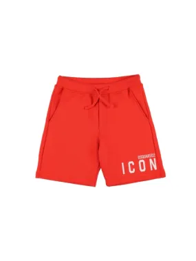 Dsquared2   Icon logo print cotton sweat shorts 