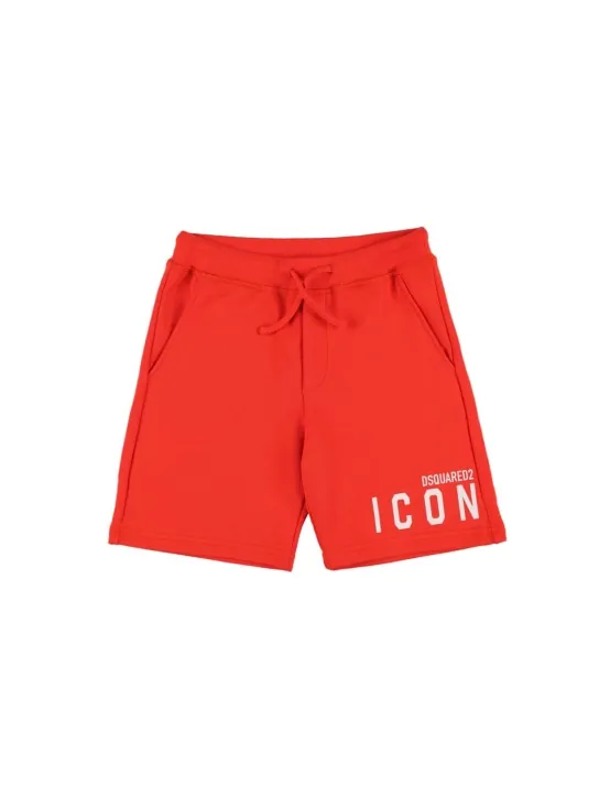 Dsquared2   Icon logo print cotton sweat shorts 
