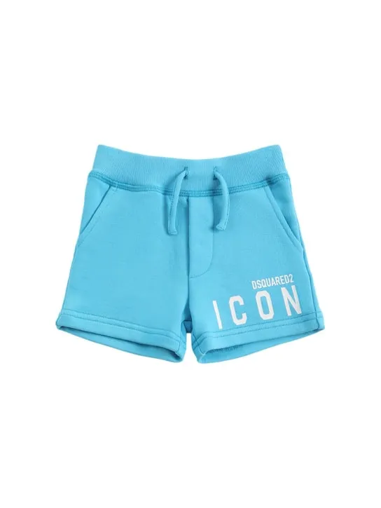 Dsquared2   Logo print cotton sweat shorts 