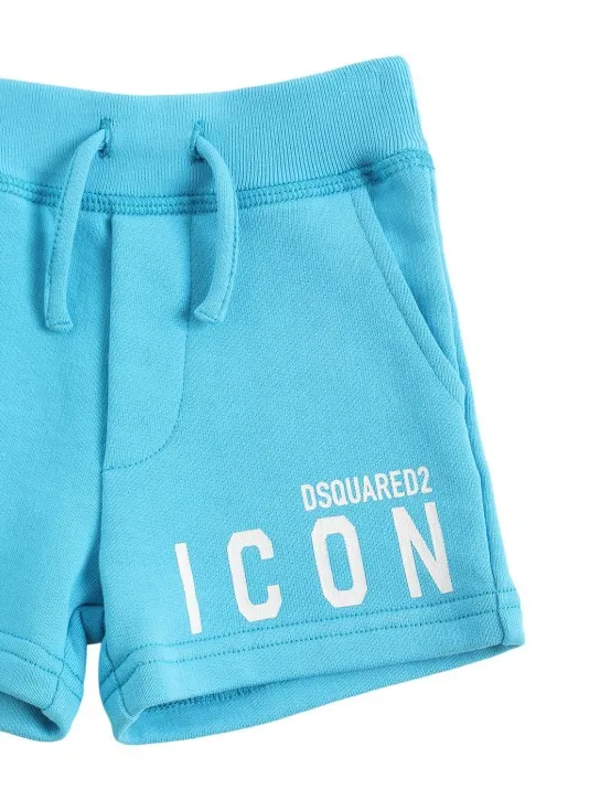 Dsquared2   Logo print cotton sweat shorts 