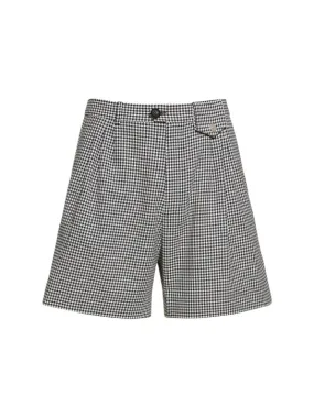 EGONlab   Houndstooth cotton shorts 