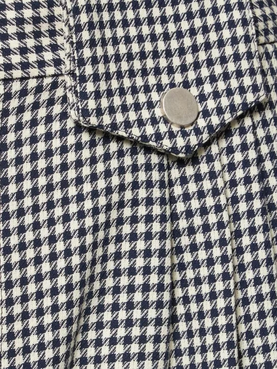 EGONlab   Houndstooth cotton shorts 