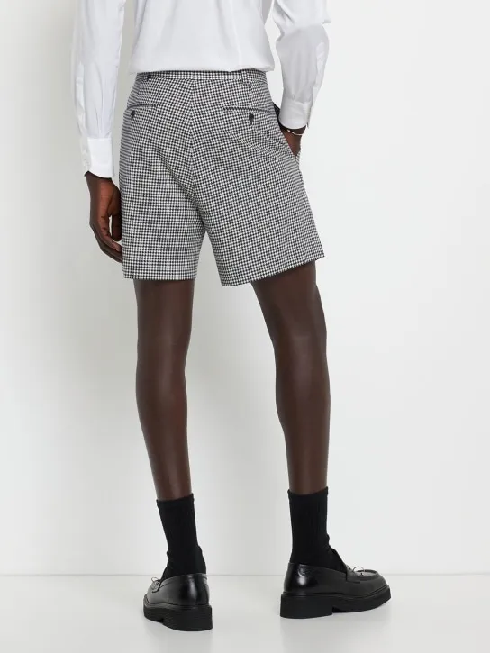 EGONlab   Houndstooth cotton shorts 