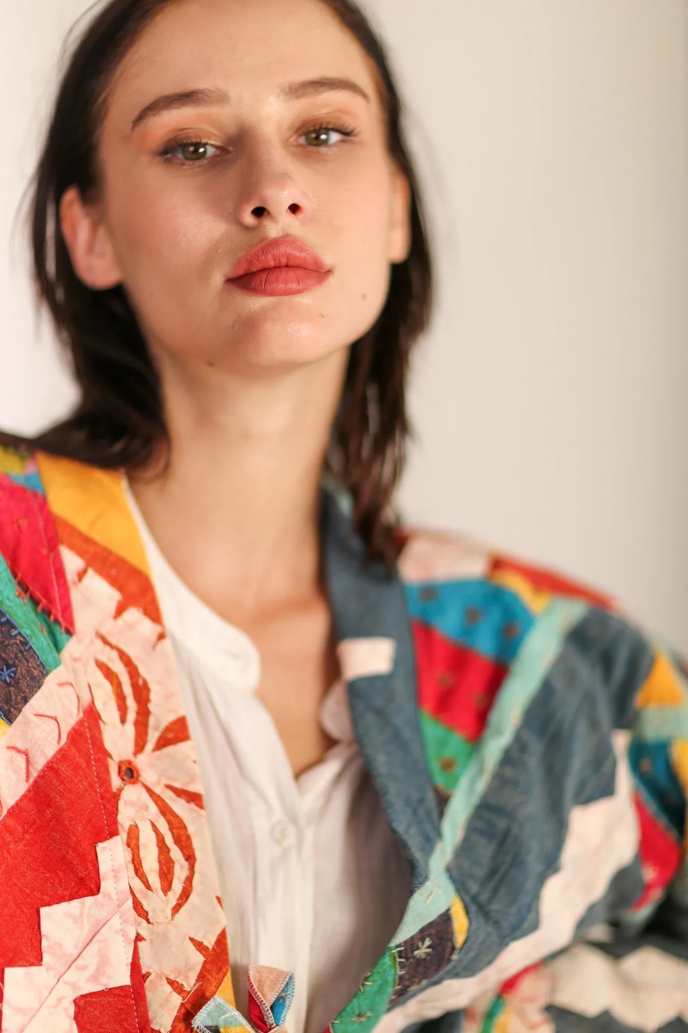EMBROIDERED PATCHWORK KIMONO HILO
