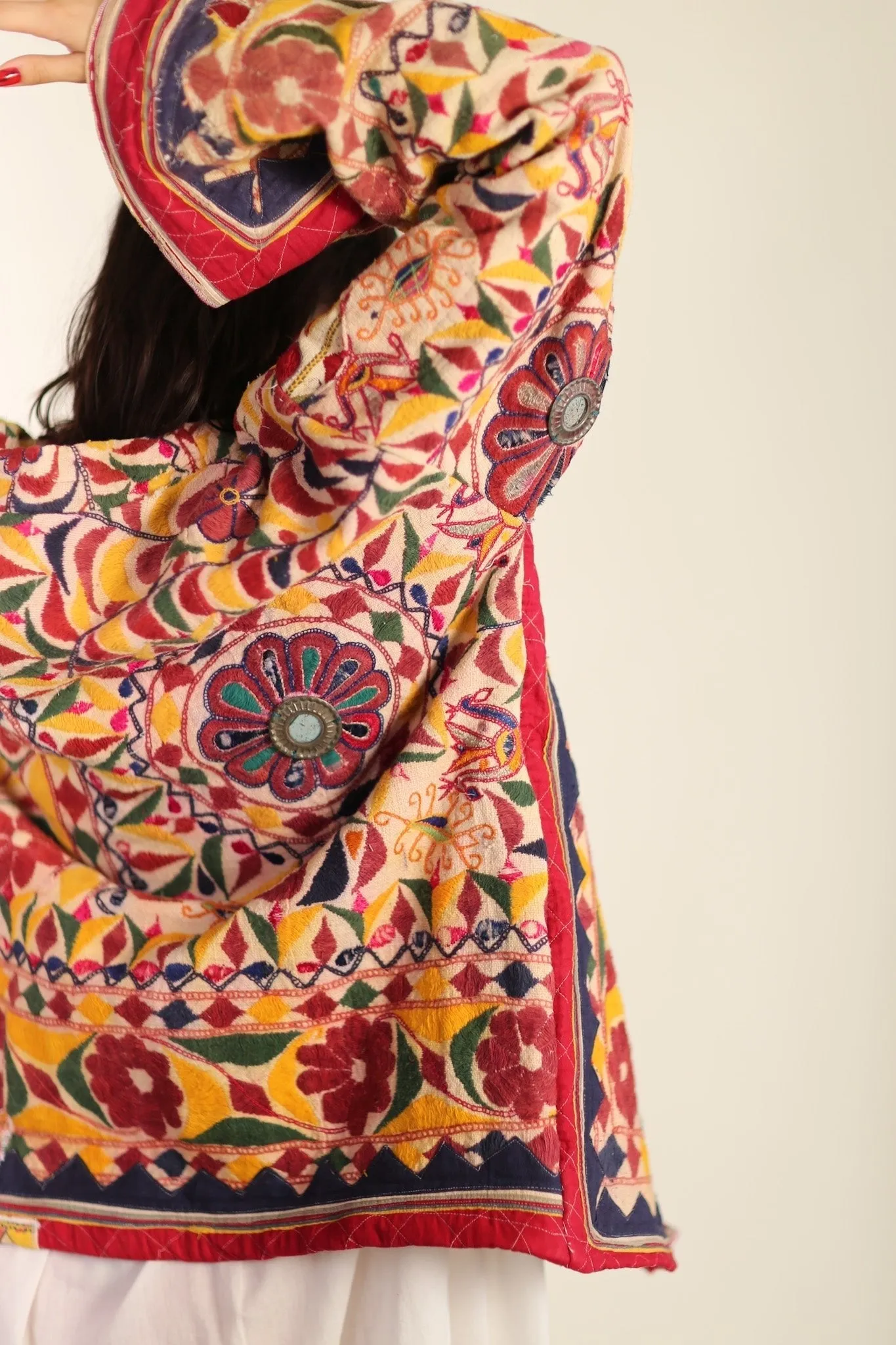 EMBROIDERED PATCHWORK KIMONO HILO