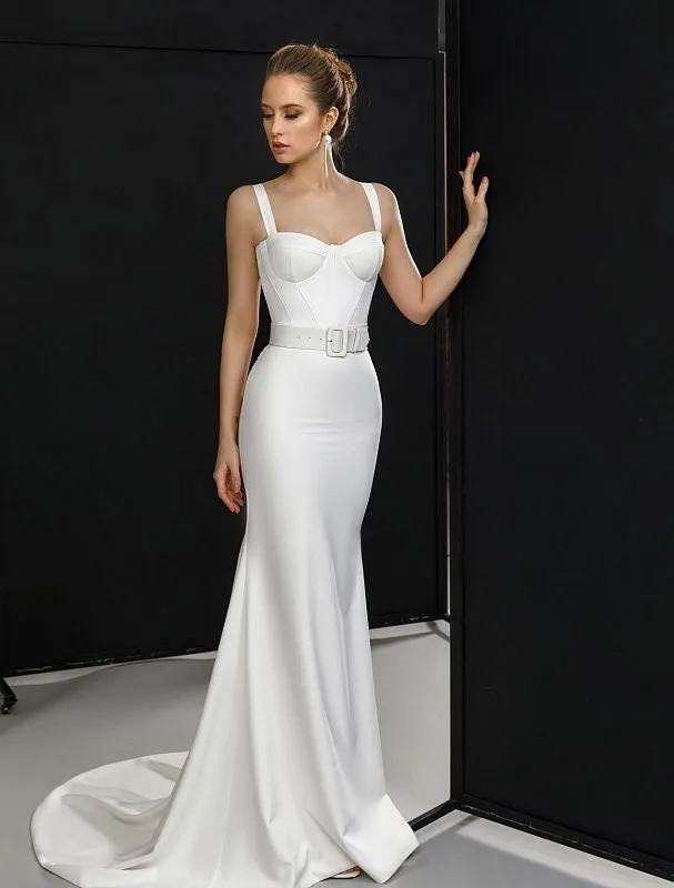 Engrossing White Wedding Dress