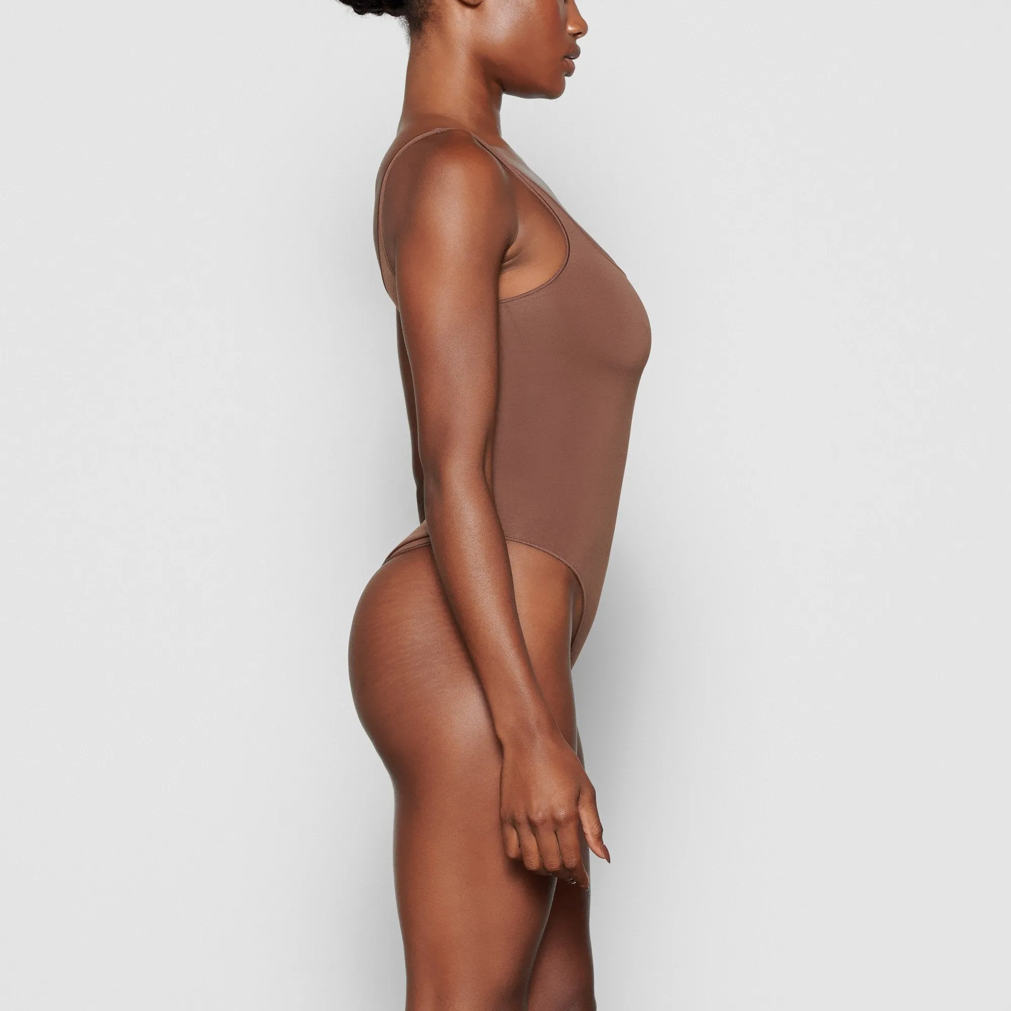 ESSENTIAL SCOOP NECK BODYSUIT | SMOKEY QUARTZ