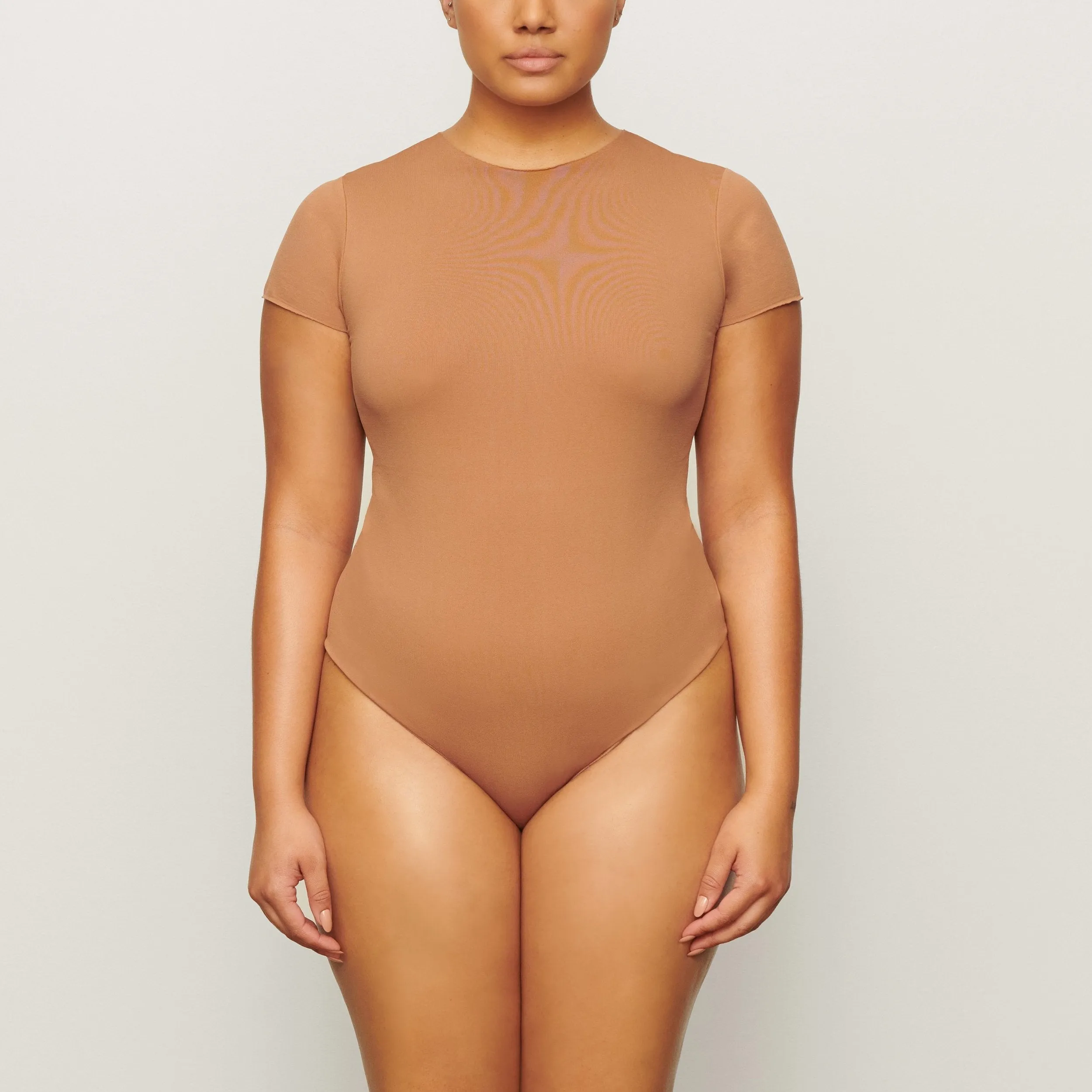 ESSENTIAL T-SHIRT BODYSUIT | CAMEL