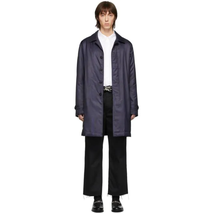 Etro Navy BenEtroEssere Paisley Coat