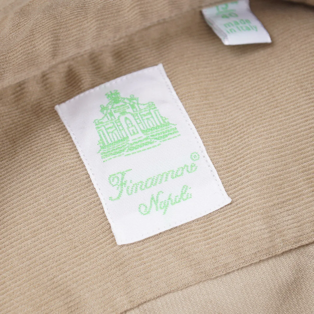 Finamore Corduroy Cotton Dress Shirt