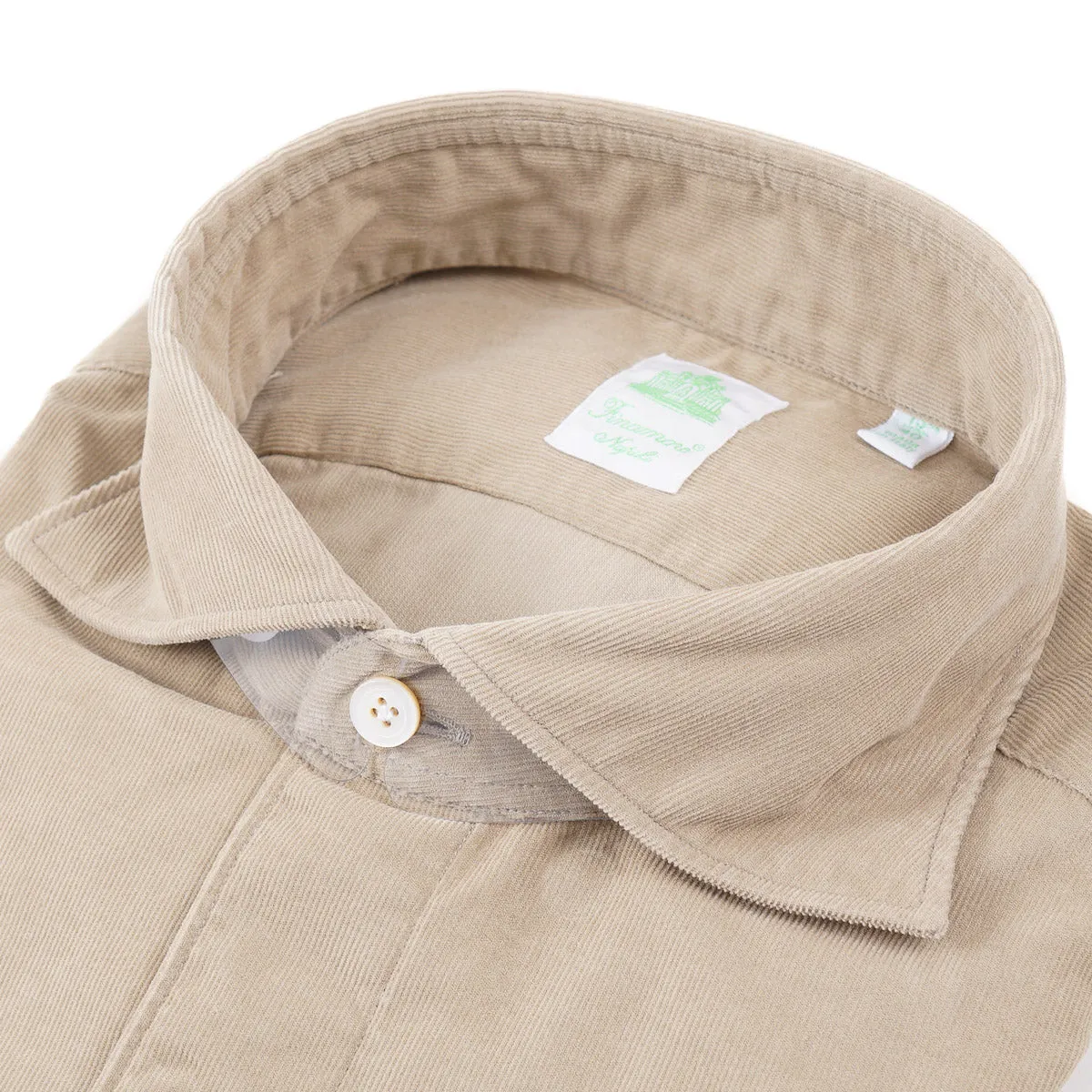 Finamore Corduroy Cotton Dress Shirt