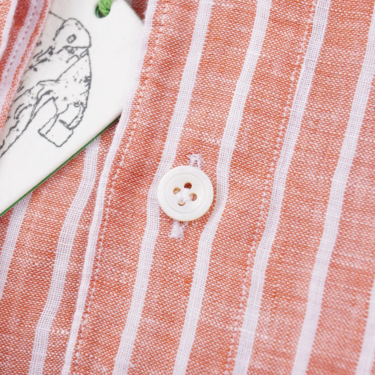 Finamore Extra-Slim Linen Dress Shirt