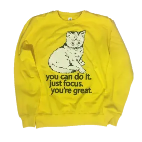 Focus Cat Sweatshirt - Marshmallow Sun