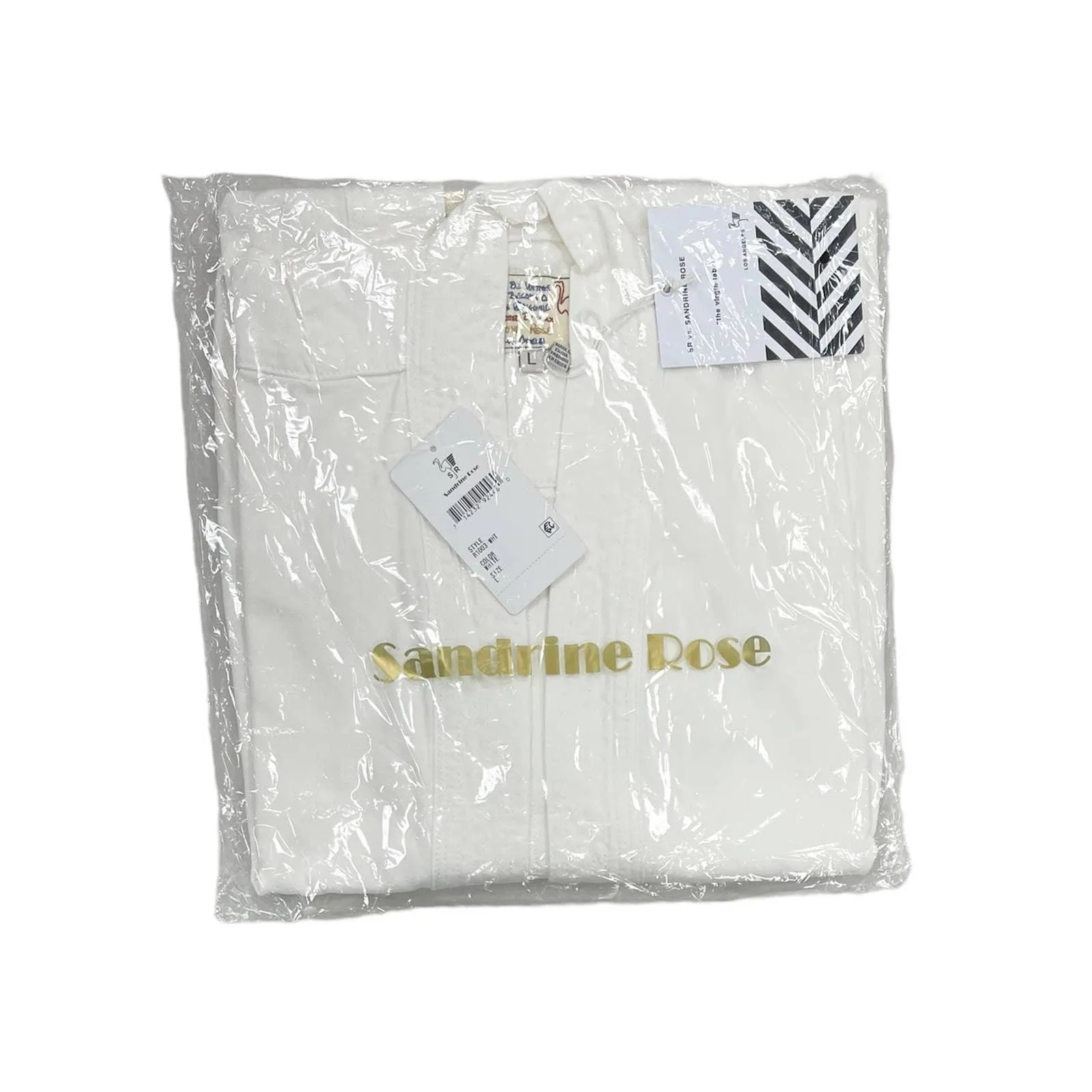 Free People x Sandrine Rose White Tie Front Kimono Jacket Size Medium