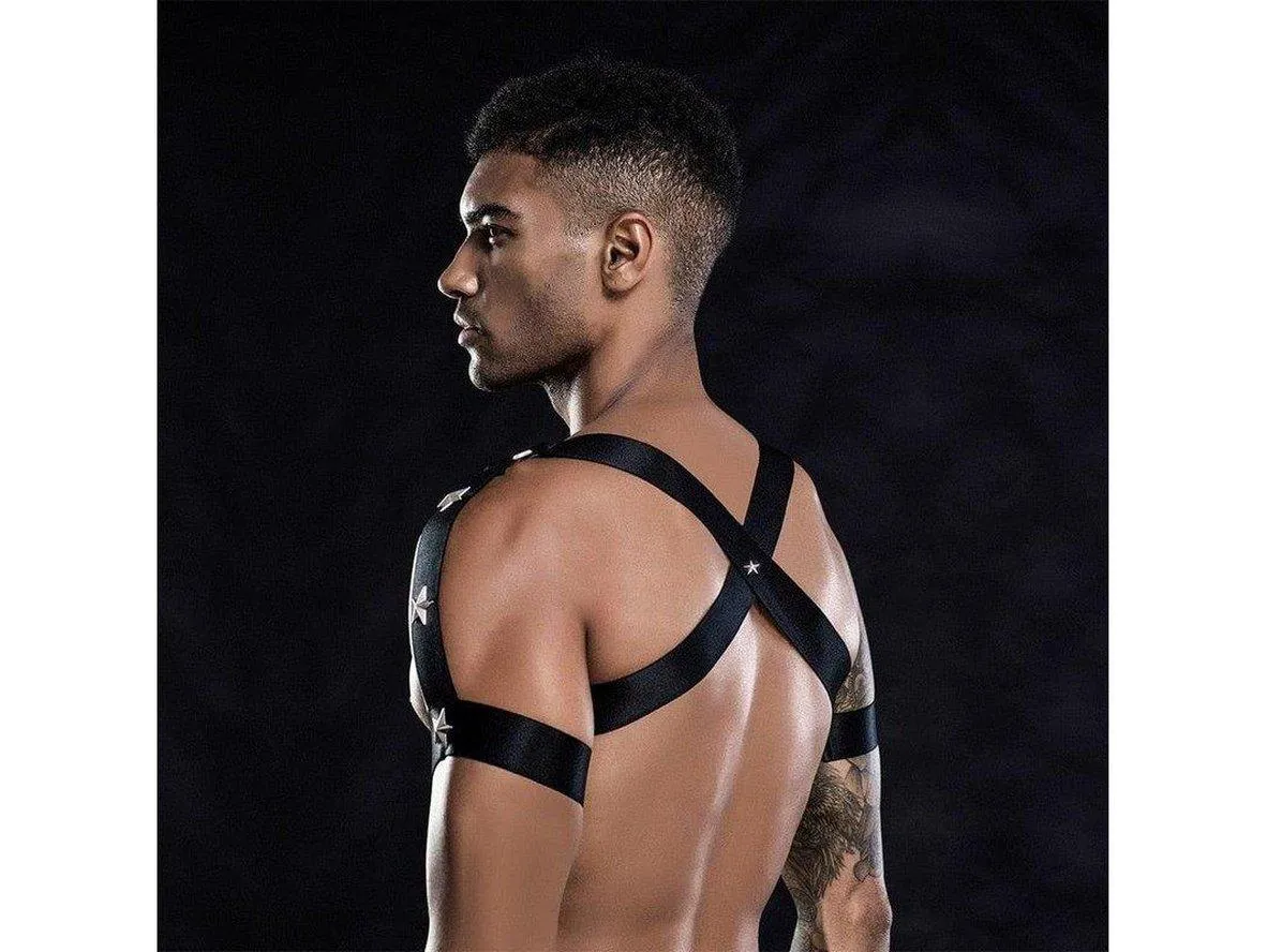 Gay Bodysuits | Clubwear Leg & Chest Harness Straps