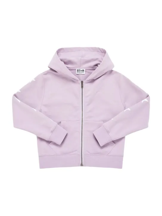 Golden Goose   Star logo cotton zip-up sweatshirt 