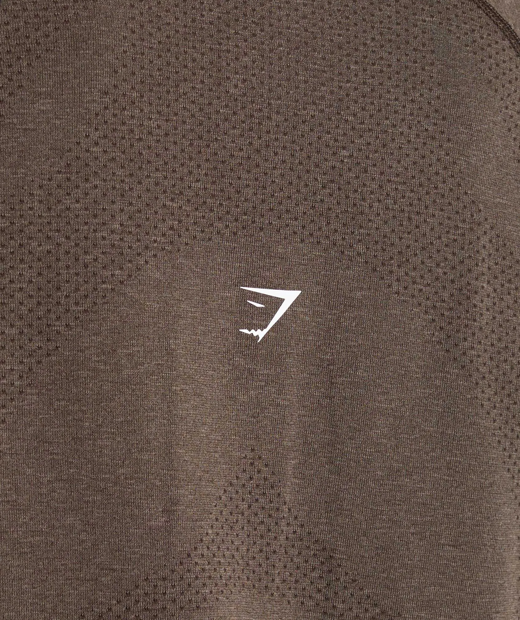 Gymshark Vital Seamless 1/4 Zip Pullover - Penny Brown Marl