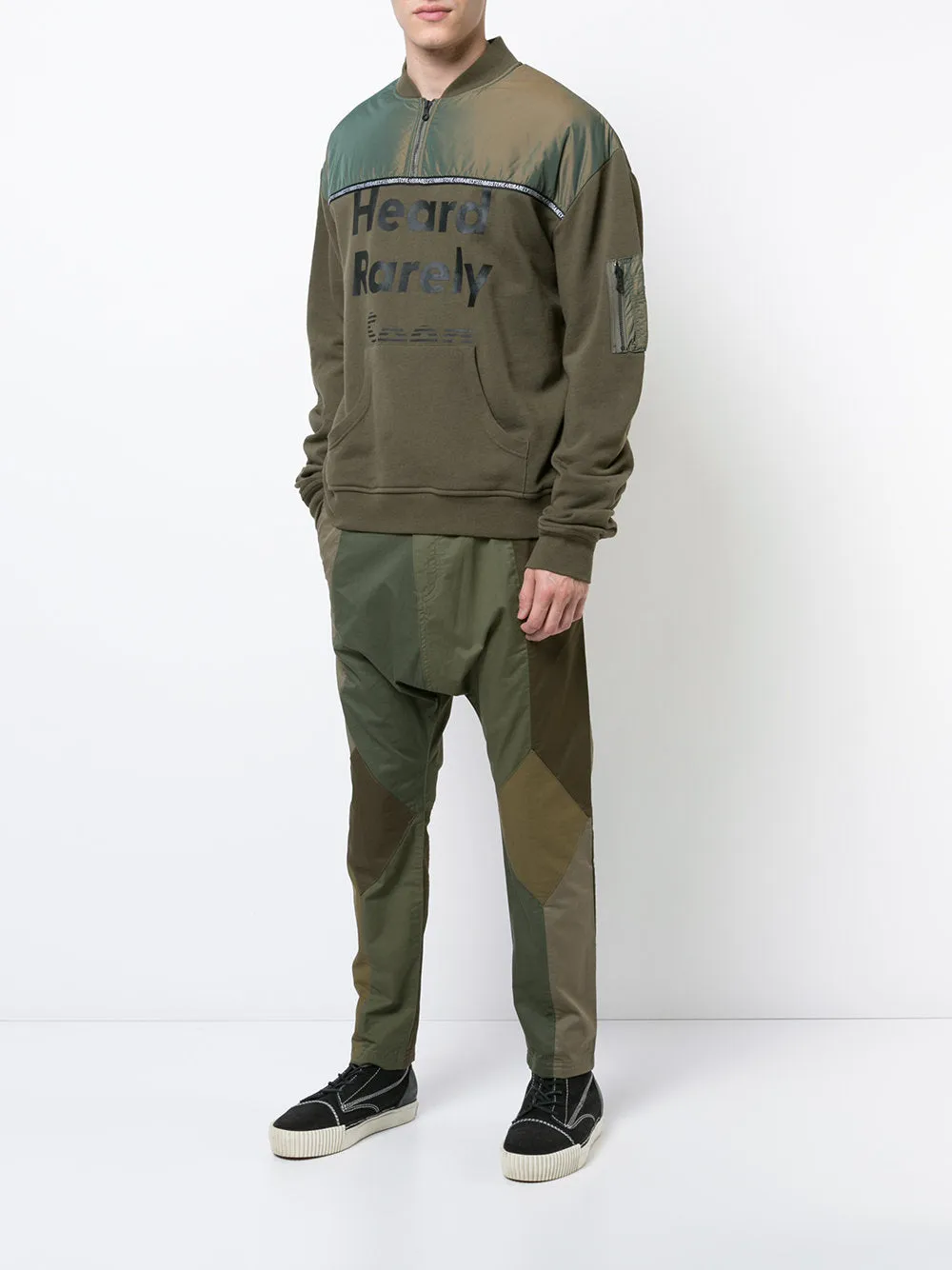 HYBRID PULL OVER MA-1 KNIT TOP