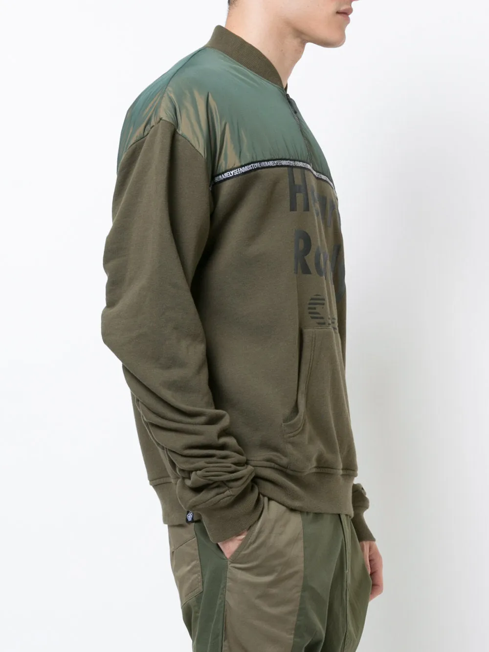 HYBRID PULL OVER MA-1 KNIT TOP