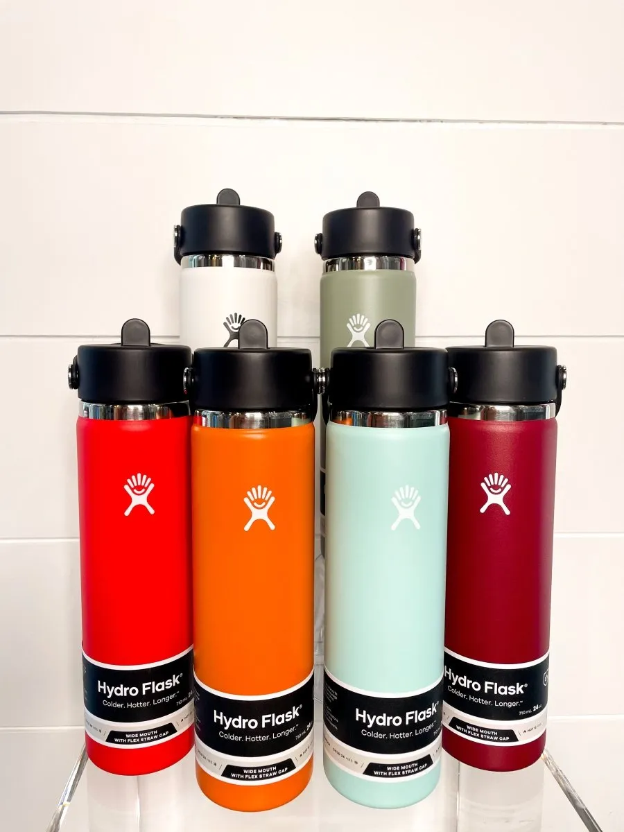 Hydro Flask: 24 oz Wide Mouth w Flex Straw Cap