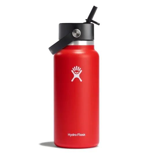 Hydro Flask: 32 Oz Wide Mouth w Straw Cap