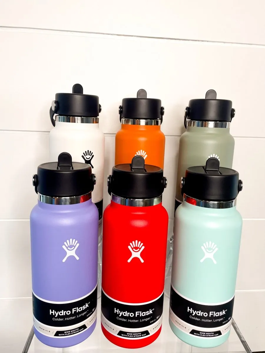 Hydro Flask: 32 Oz Wide Mouth w Straw Cap