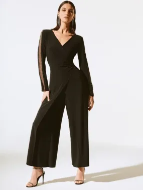Joseph Ribkoff Signature Women's Black Silky Knit Culotte Jumpsuit 243722 Col 11