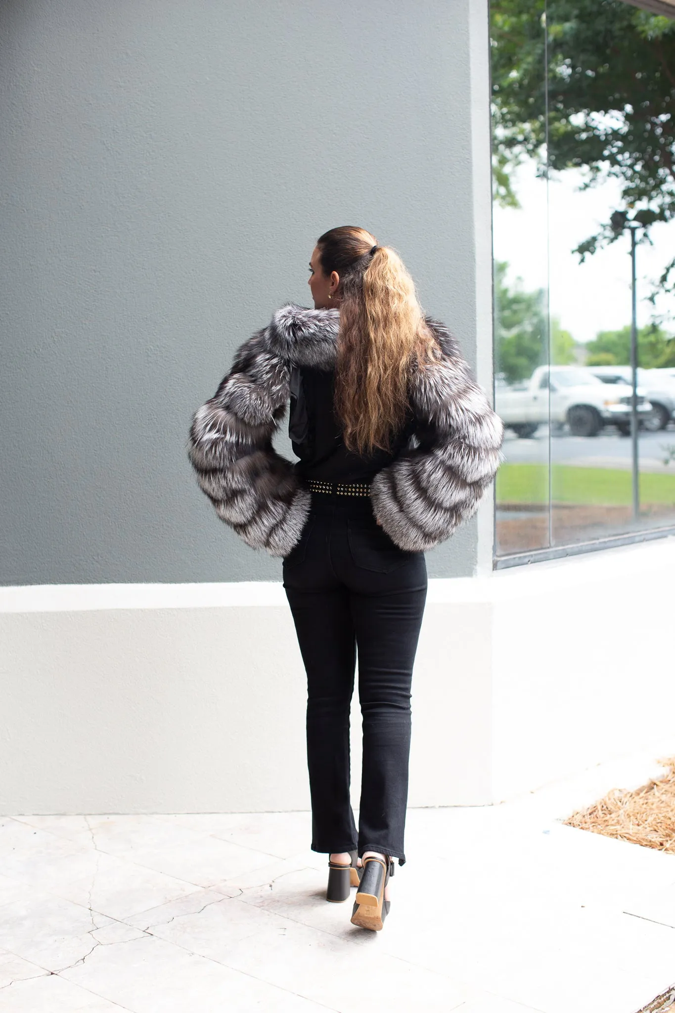 Just the Sleeve Silver Fox Bolero Jacket