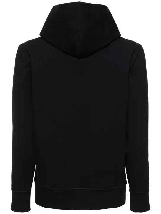 Kiton   Logo cotton hooded sweatshirt 