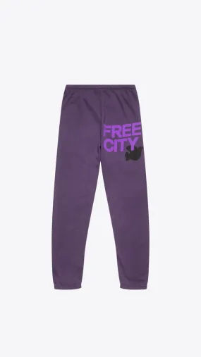 Large Sweatpant - Purple Plant