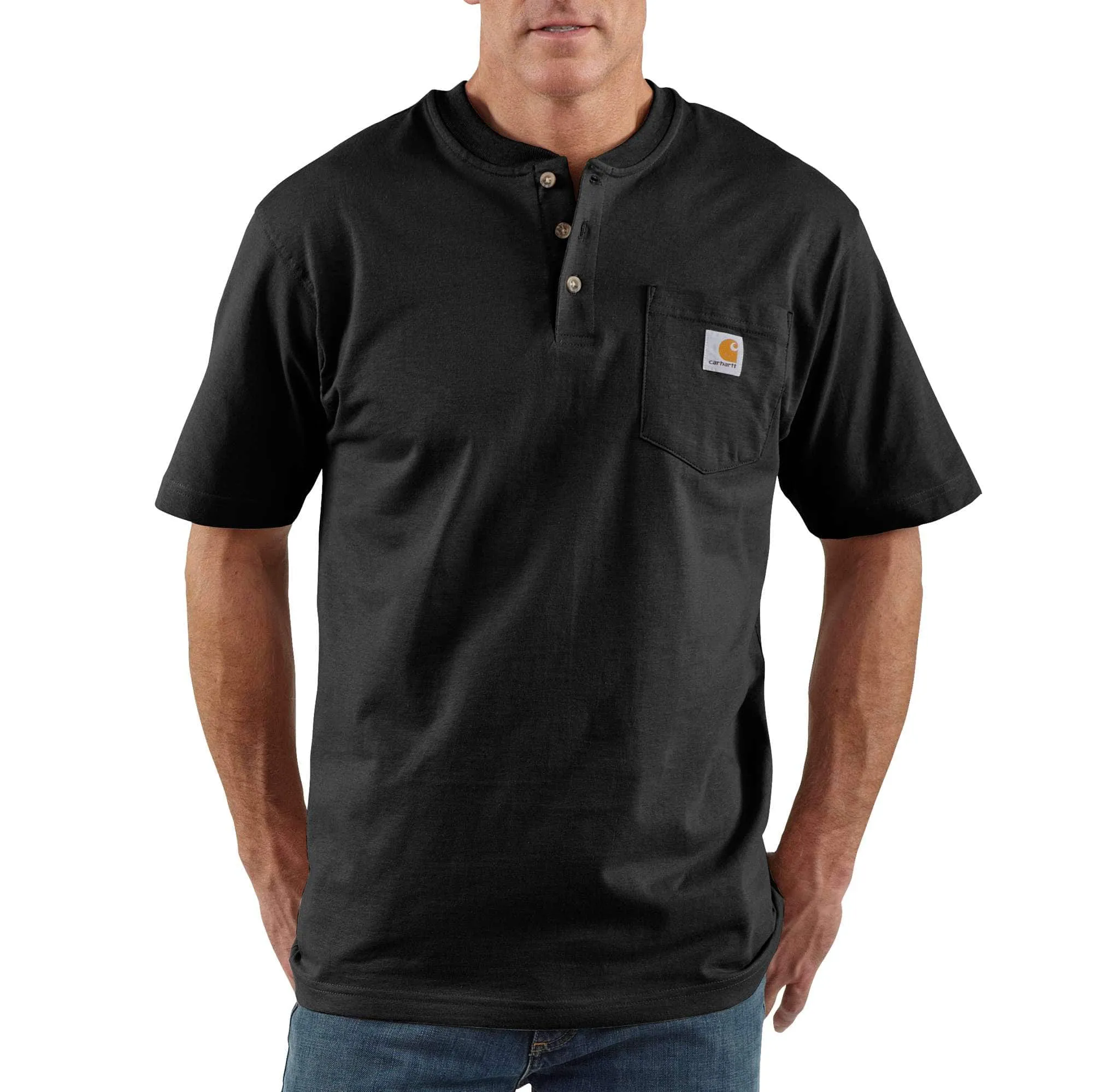 LOOSE FIT HEAVYWEIGHT SHORT-SLEEVE POCKET HENLEY T-SHIRT K84