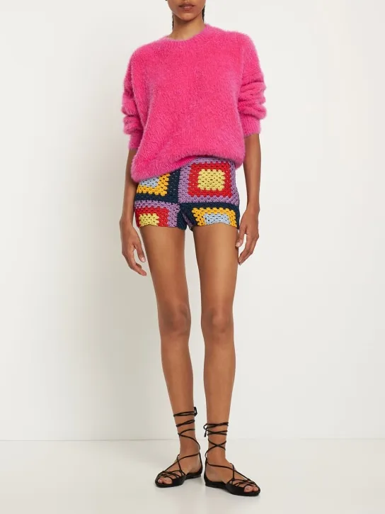 Marni   Cotton crochet mini shorts 