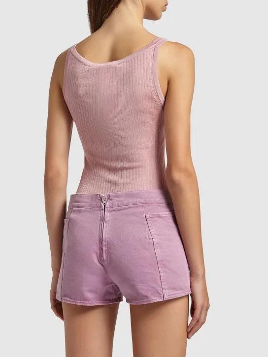 Max Mara   Alibi midrise cotton drill shorts 
