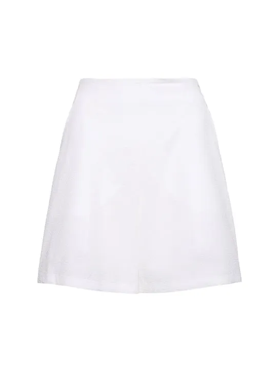 Max Mara   Canale seersucker cotton shorts 