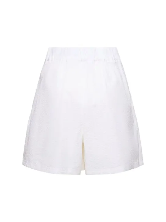 Max Mara   Canale seersucker cotton shorts 
