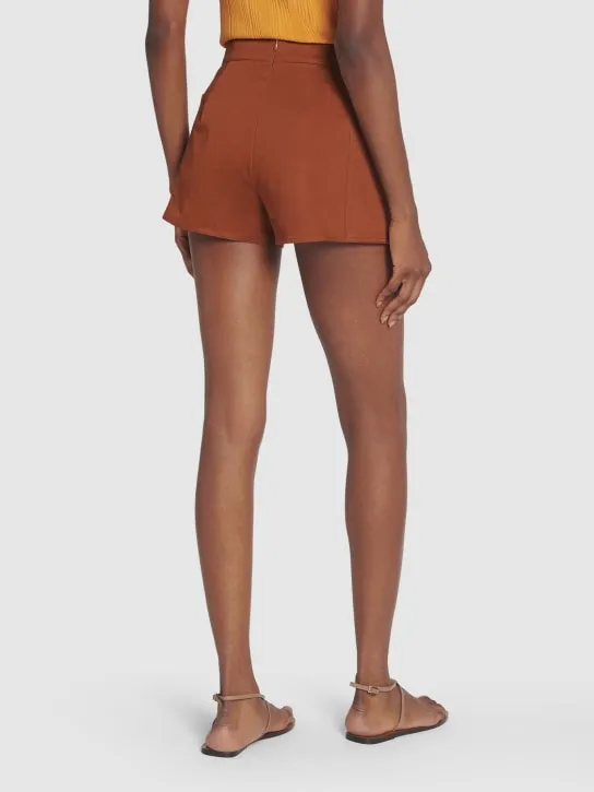 Max Mara   Cotton twill mini shorts 