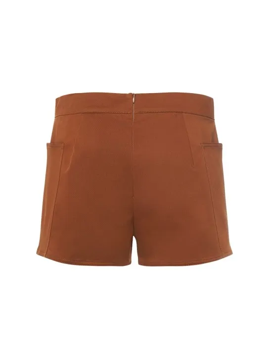 Max Mara   Cotton twill mini shorts 