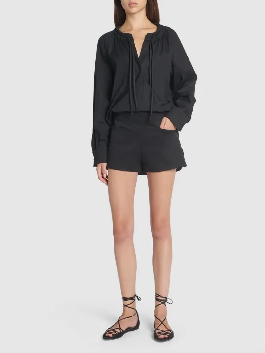 Max Mara   Cotton twill mini shorts 