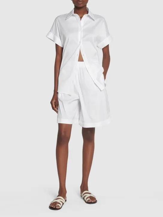Max Mara   Oliveto poplin shorts 