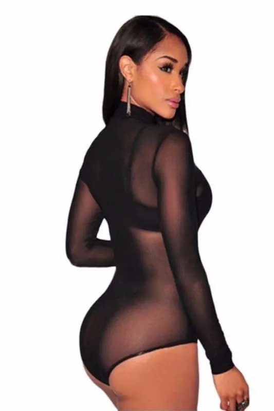 Mesh Long Sleeve Bodysuit