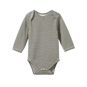 Nature Baby Bodysuit Long Sleeve Nettle Stripe