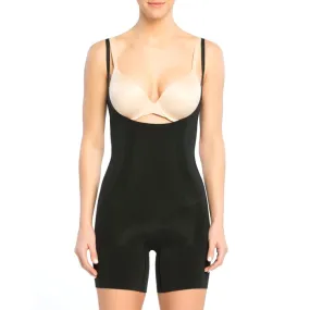 OnCore Open-Bust Mid-Thigh Bodysuit - Black