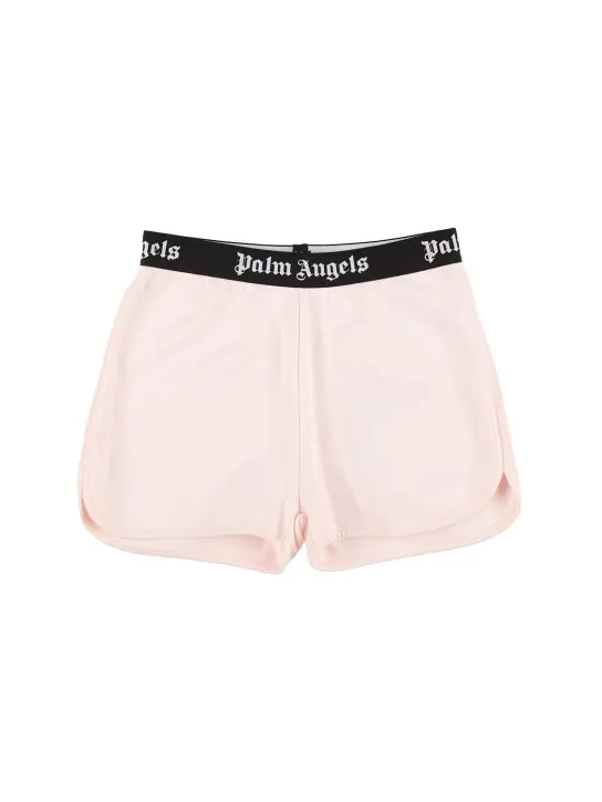 Palm Angels   Logo cotton sweat shorts 