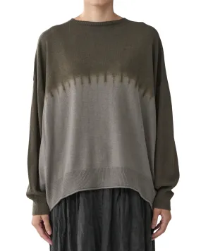 Pas de Calais Round Shibori Pullover Greige