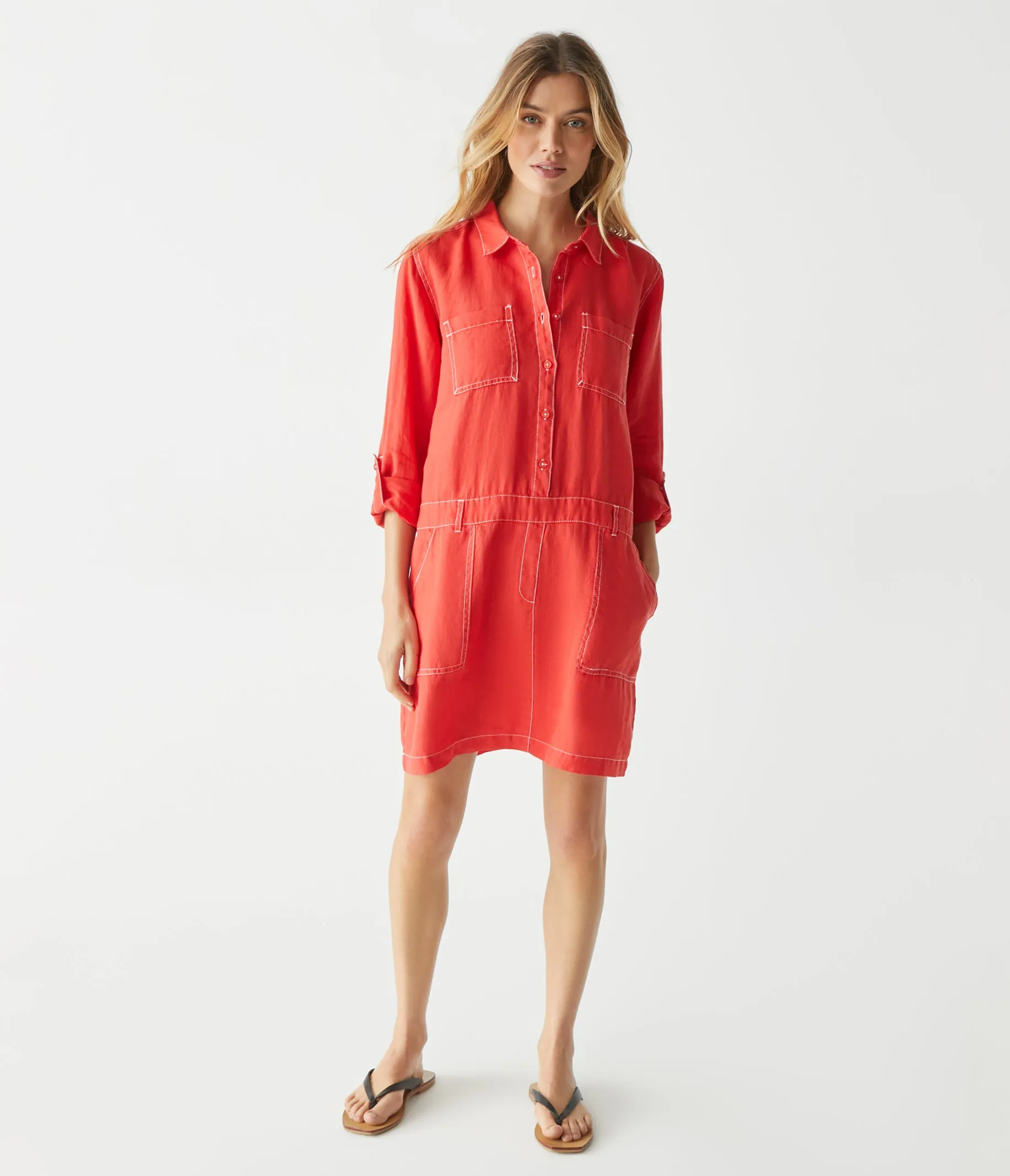 Pilar Linen Shirt Dress