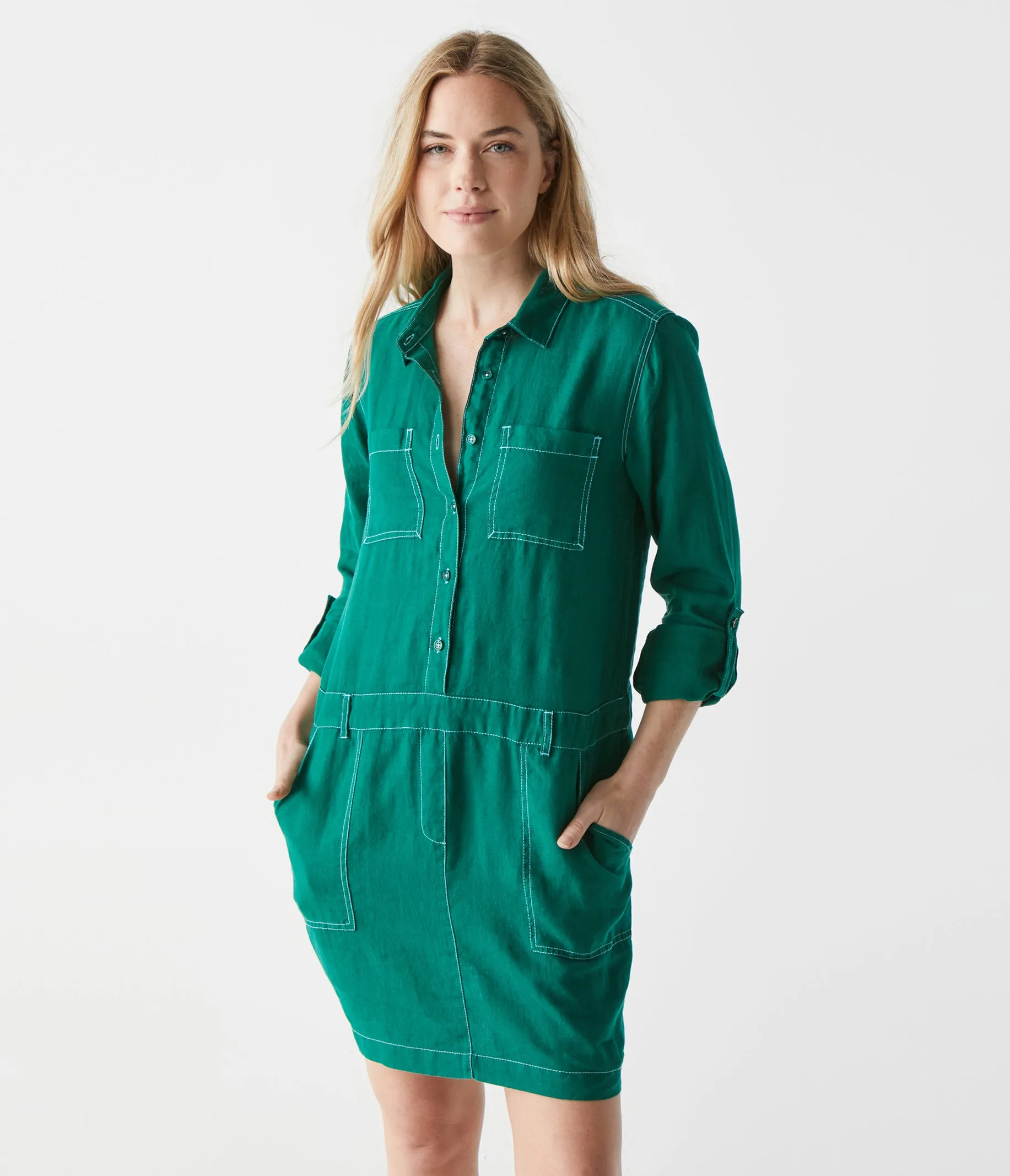Pilar Linen Shirt Dress